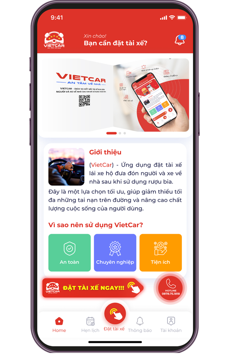 VietCar đặt lịch